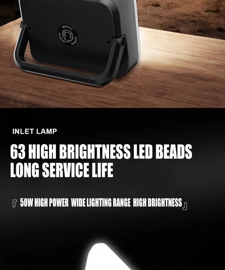 Outdoor Camping Light Solar Charger 4000mAh Power Bank with Intelligent Display & Hanging Design