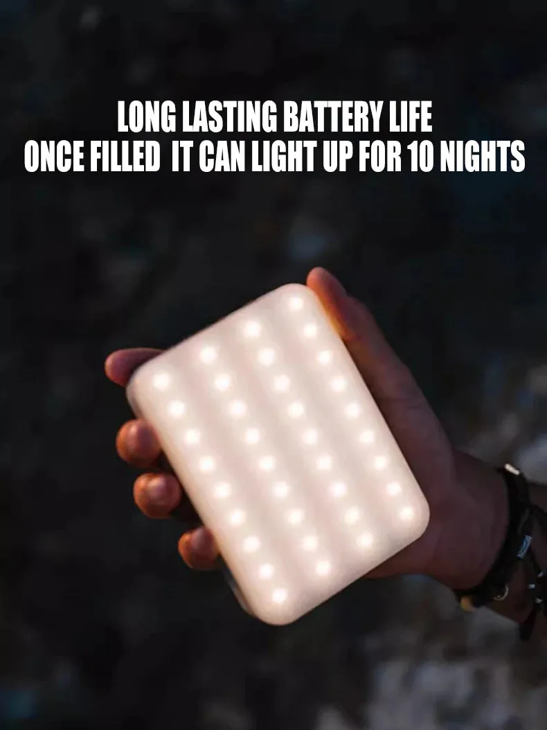 Outdoor Camping Light Solar Charger 4000mAh Power Bank with Intelligent Display & Hanging Design