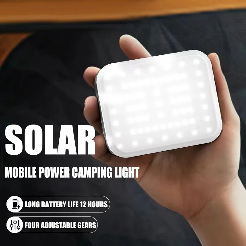 Outdoor Camping Light Solar Charger 4000mAh Power Bank with Intelligent Display & Hanging Design