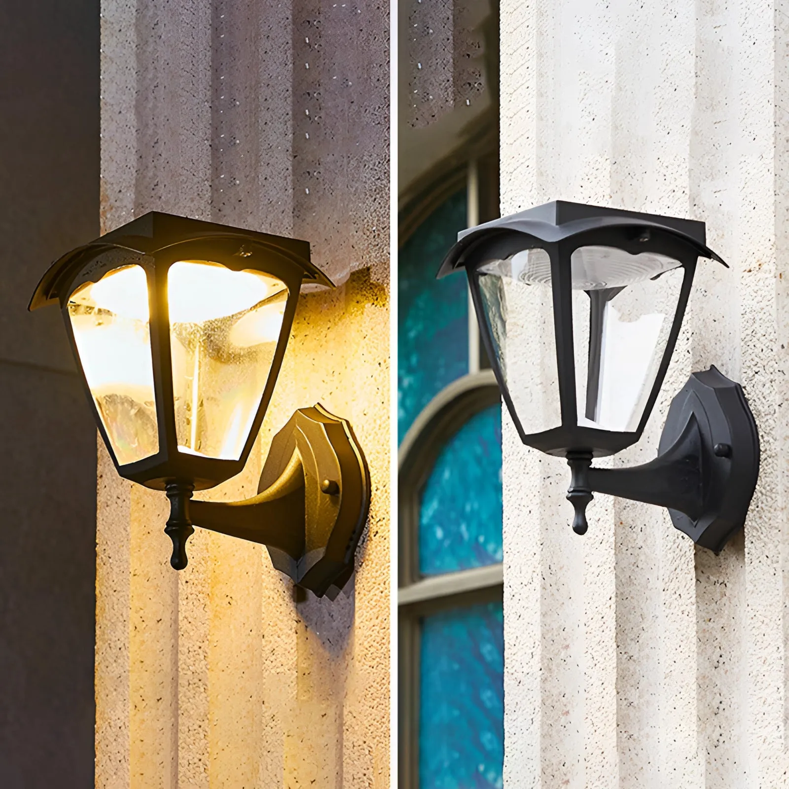 Outdoor LED Wall Lantern - Energy-Efficient, Water-Resistant, Black Finish