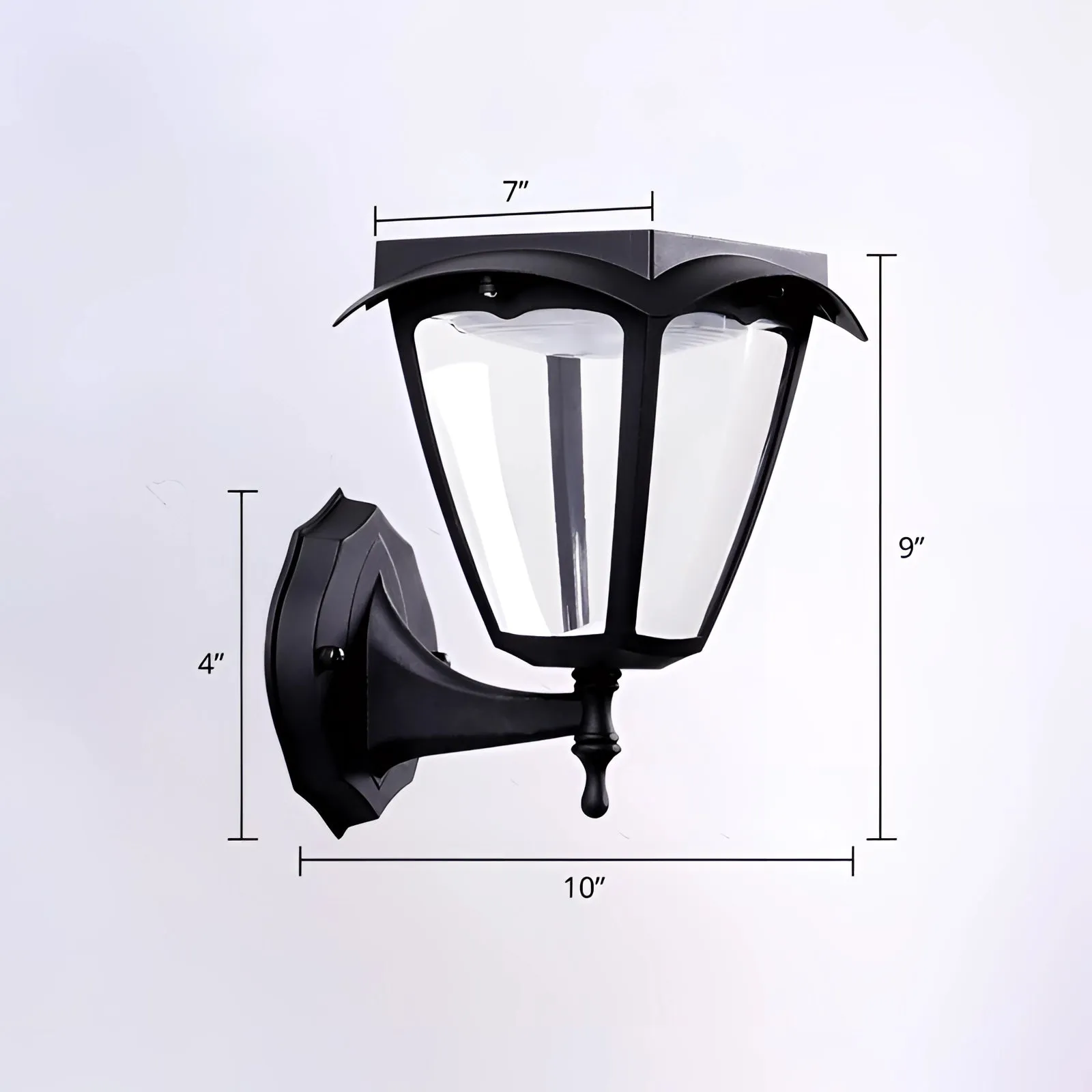 Outdoor LED Wall Lantern - Energy-Efficient, Water-Resistant, Black Finish