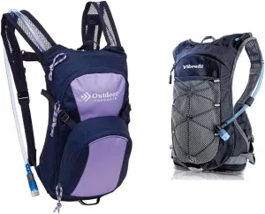 Outdoor Products Tadpole Hydration Pack (3.5L)   Vibrelli Hydration Pack & 2L Hydration Water Bladder