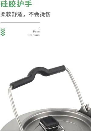 Outdoor pure titanium kettle teapot