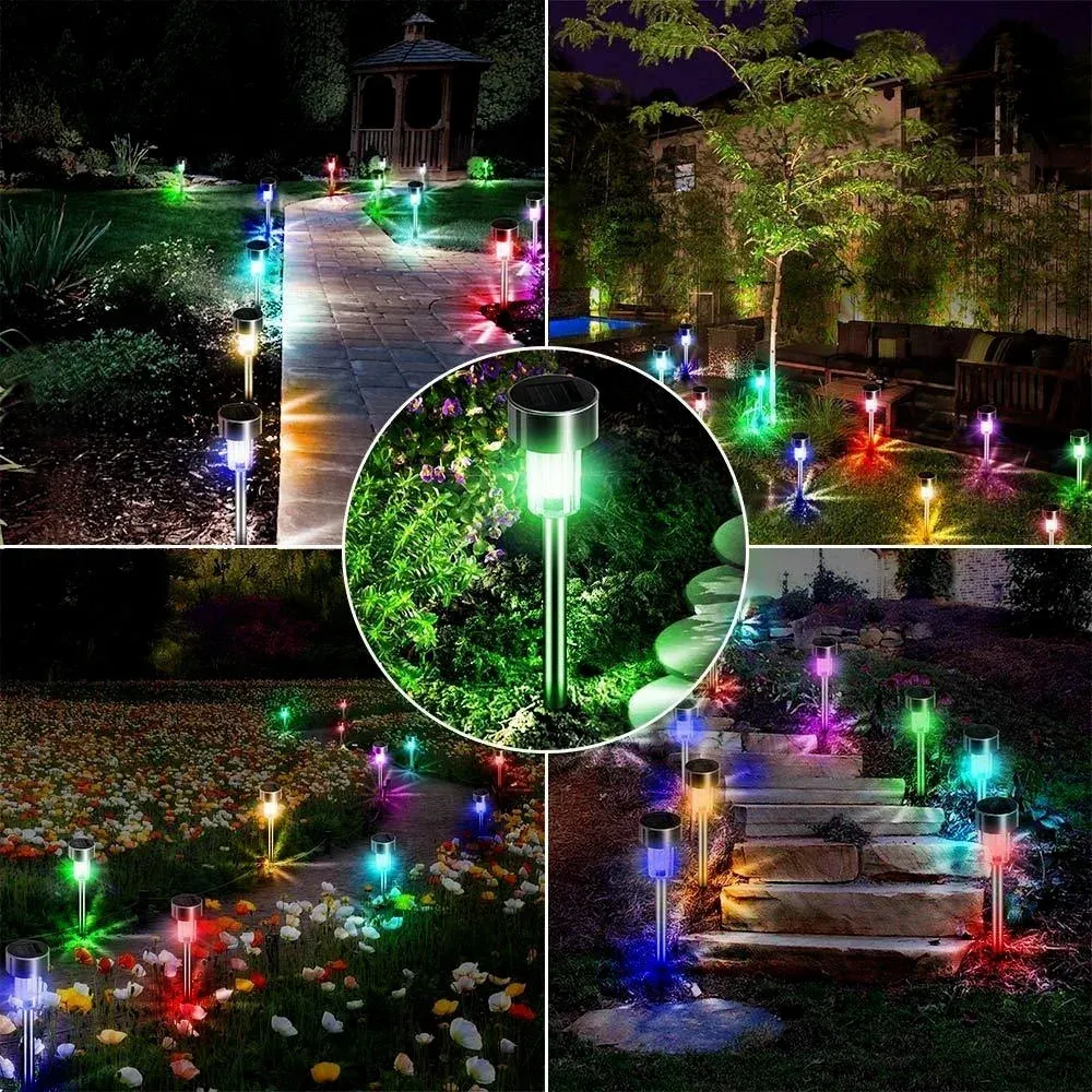 Outdoor Solar Garden Lights, Solar-Powered Lamp Lantern, Waterproof Landscape Lighting for Pathway, Yard, Lawn, and Garden Decoration