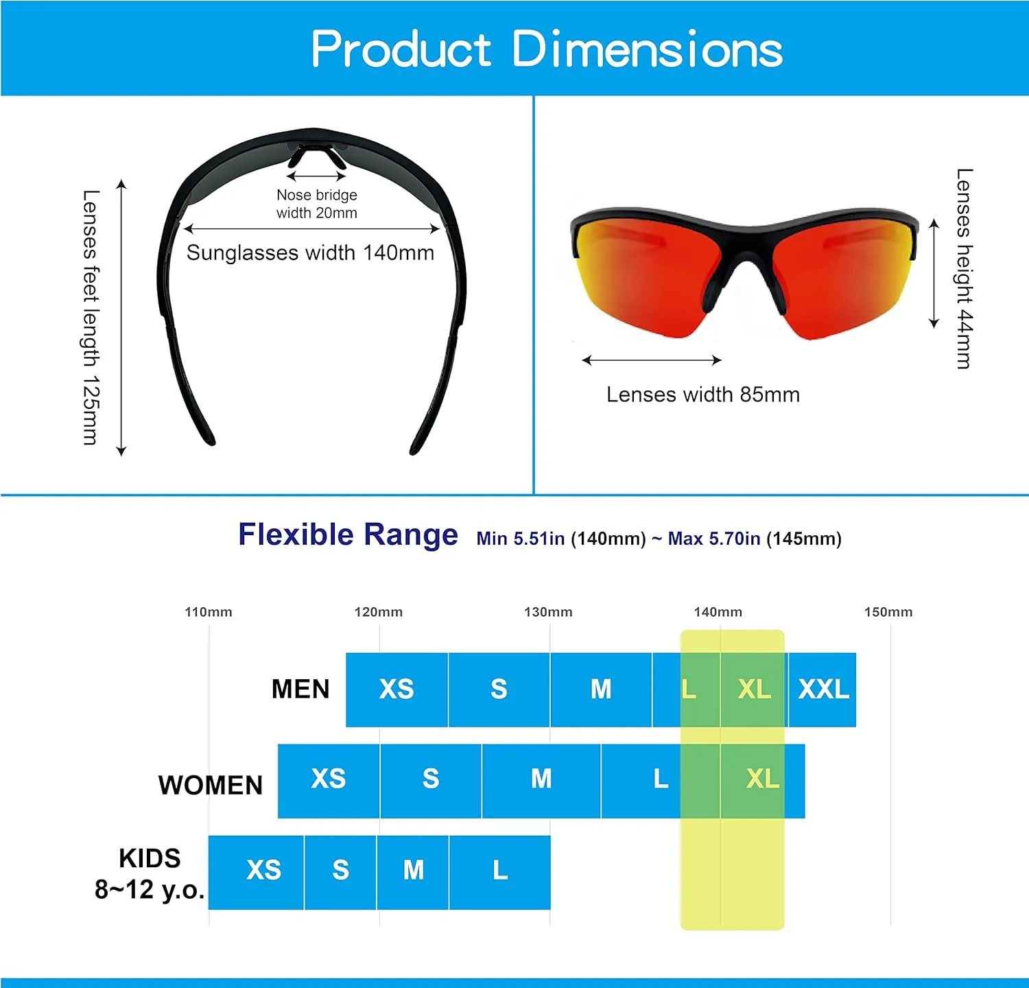 Outdoor Sports Polarized Photochromic Sunglasses for Men & Women TR90 Frame UV Protection for fishing running