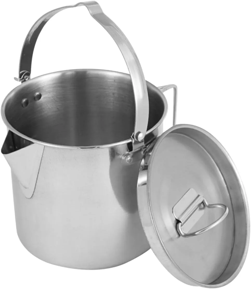 Outdoor Stainless Steel Tea Kettle Portable Water Boiling Pot for Camping Hiking and Family Use Ergonomic Design for Safe Handling Elegant and Practical Tea Pot