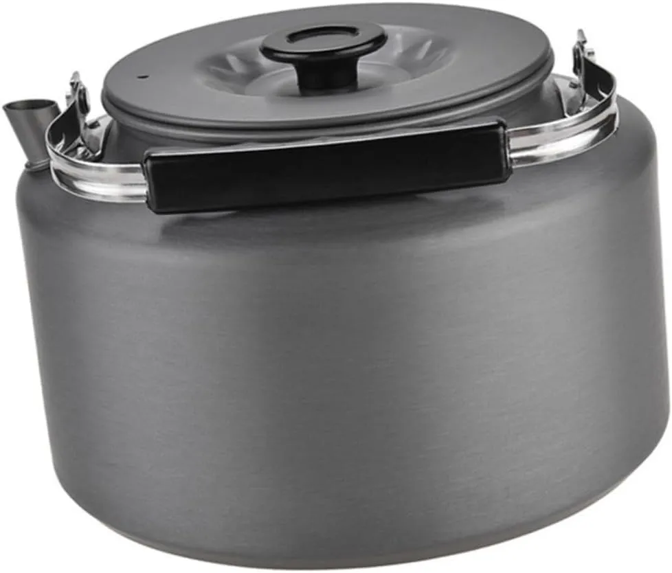 Outdoor Tea Kettle 2l Capacity Quick Boil Non-slip Grip for Camping Picnic and Hiking