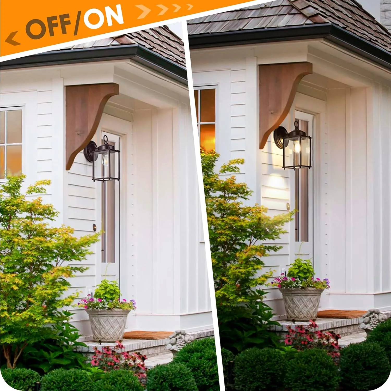 Outdoor Wall Lantern, Exterior Waterproof Wall Sconce Light Fixtures, Dark Chocolate Front Door Lighting, Anti-Rust Porch Lamp, 2 Pack