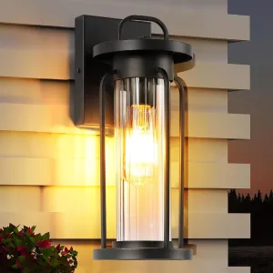 Outdoor Wall Light Fixtures, 14 Inch Large Exterior Waterproof Lanterns, Black Wall Sconce Lamp, Waterproof Lantern, Anti Rust Outside Coach Lights for House, Doorway, Garage (1 Pack Black)