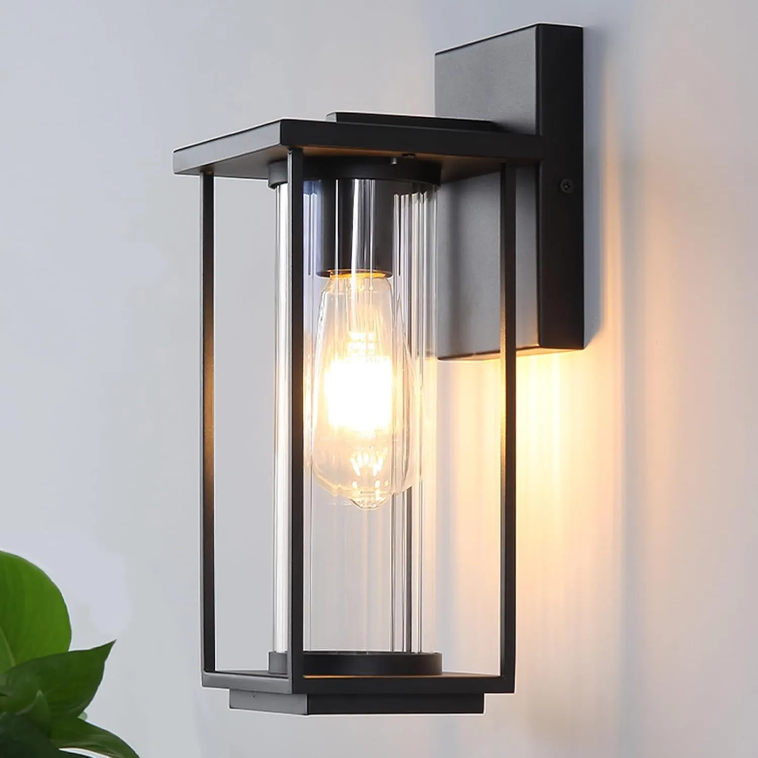 Outdoor Wall Lights for House, Large Porch Wall Lights Outdoor, Black Wall Sconce Lamp, Exterior Waterproof Lantern, Anti Rust Outside Coach Lights for House, Patio, Garage