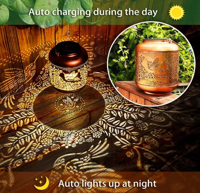 Outdoor Waterproof Hummingbird Solar Lanterns