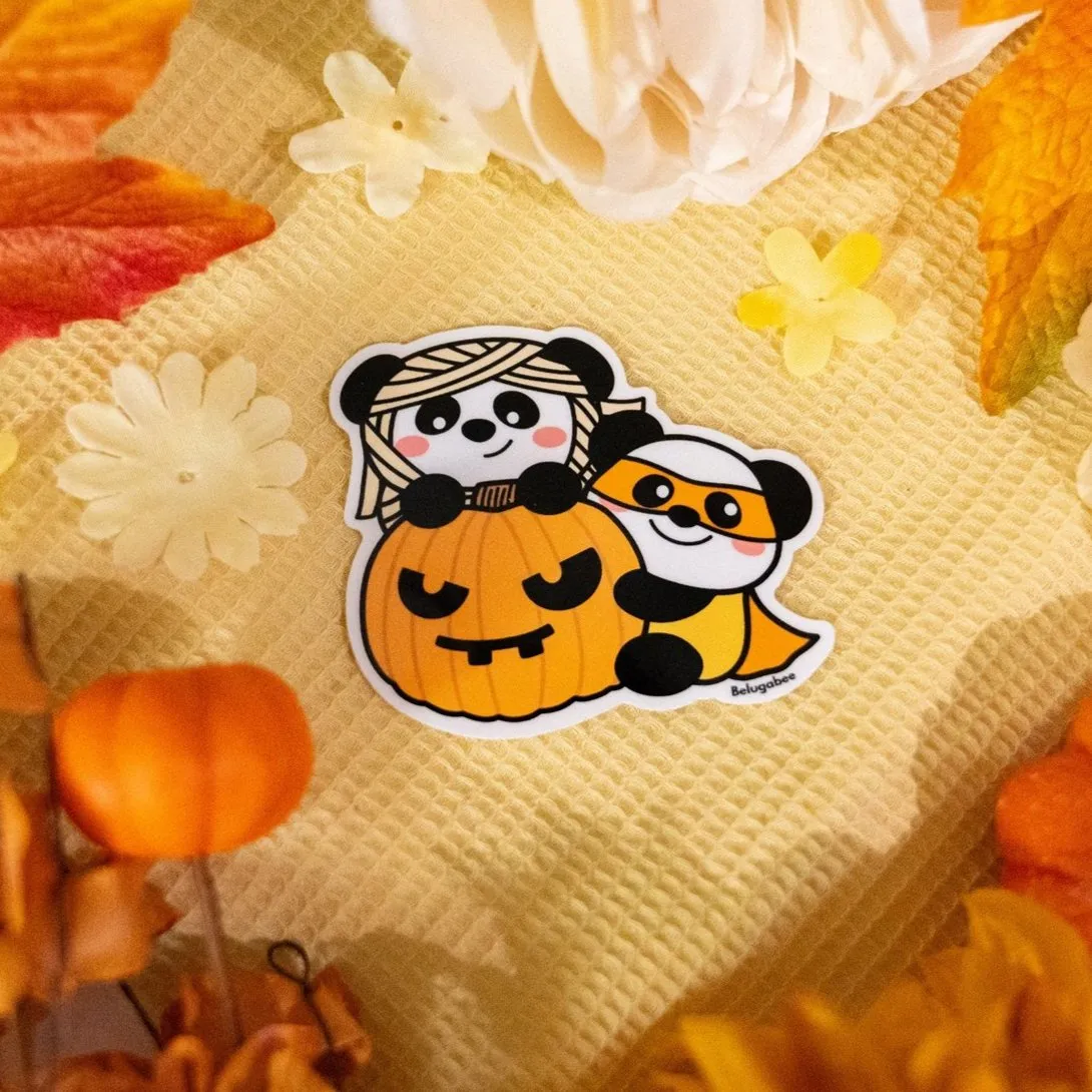 Panda Halloween Glossy Sticker