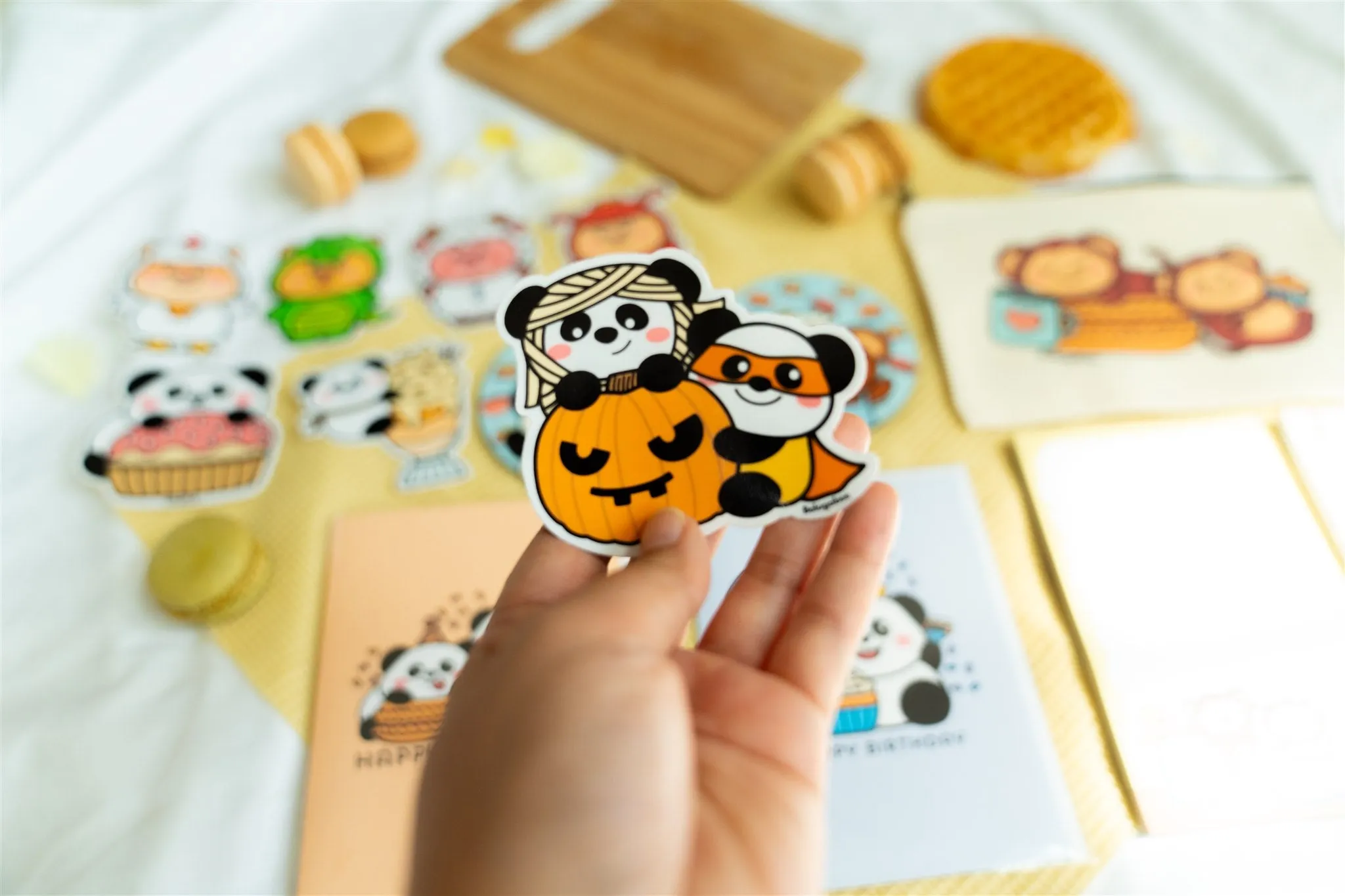 Panda Halloween Glossy Sticker