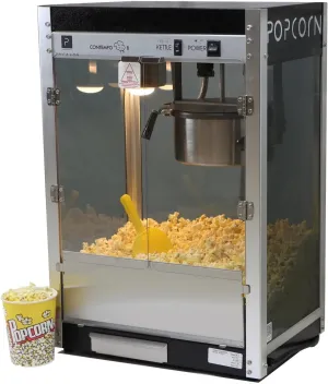 Paragon Contempo Pop 8 Ounce Popcorn Machine for Professional Concessionaires Requiring Commercial Quality High Output Popcorn Equipment, Black and Chrome