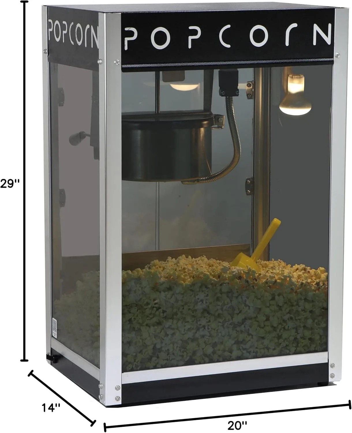 Paragon Contempo Pop 8 Ounce Popcorn Machine for Professional Concessionaires Requiring Commercial Quality High Output Popcorn Equipment, Black and Chrome