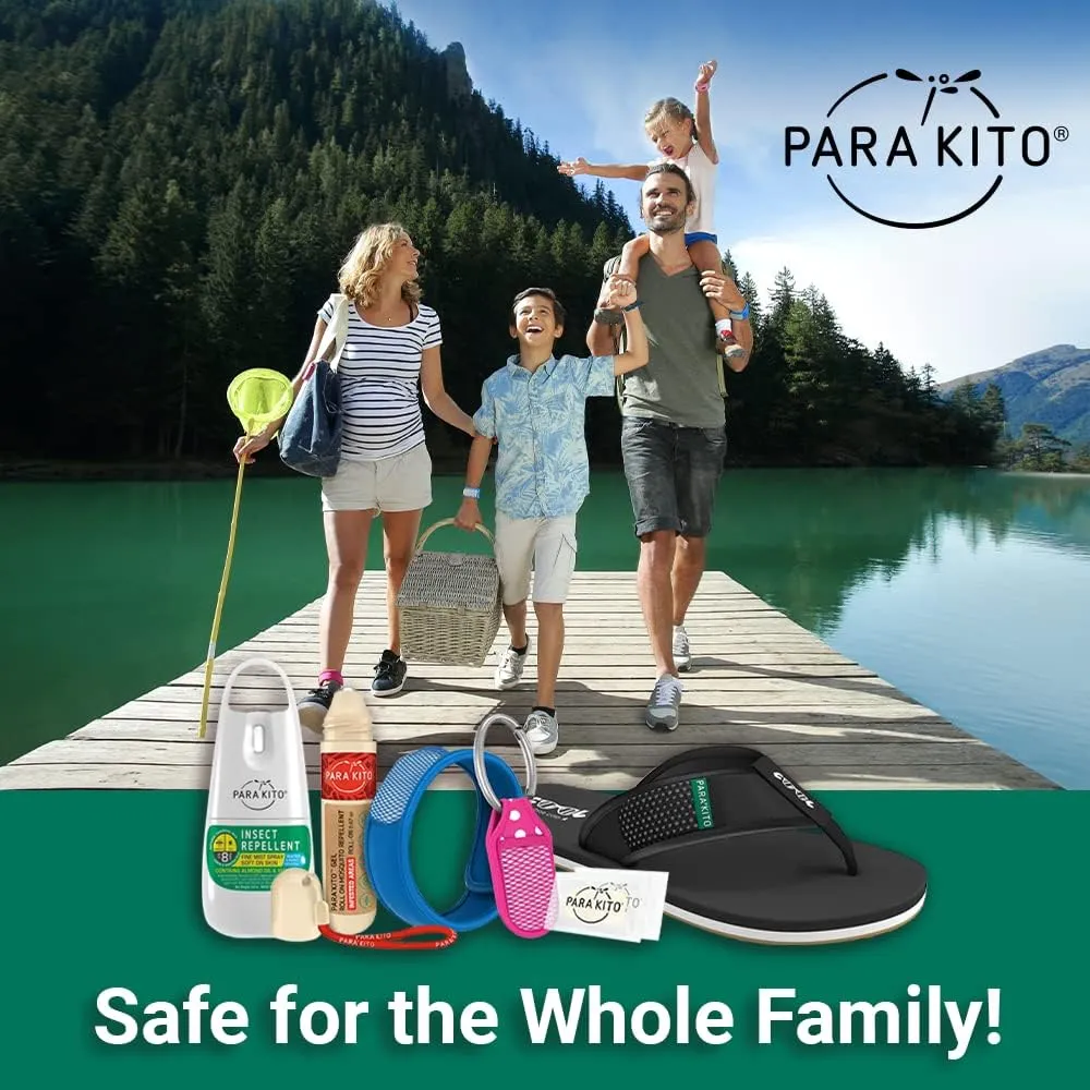 PARA'KITO Mosquito Insect & Bug Protection Wristband - Mosquito Stickers, Bug Spray Alternative Essentials for Beach, Camping, Desert Hiking, Christmas Bonfires - Natural Essential Oils (Yellow)