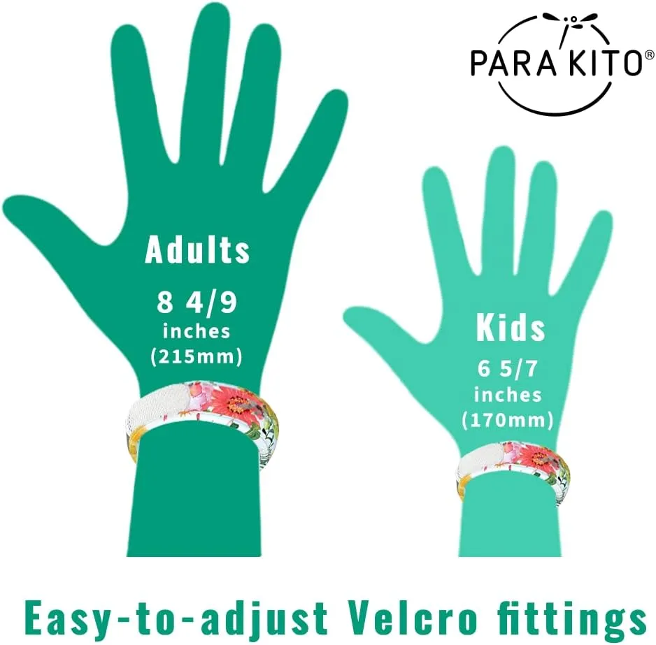 PARA'KITO Mosquito Insect & Bug Protection Wristband - Mosquito Stickers, Bug Spray Alternative Essentials for Beach, Camping, Desert Hiking, Christmas Bonfires - Natural Essential Oils (Yellow)