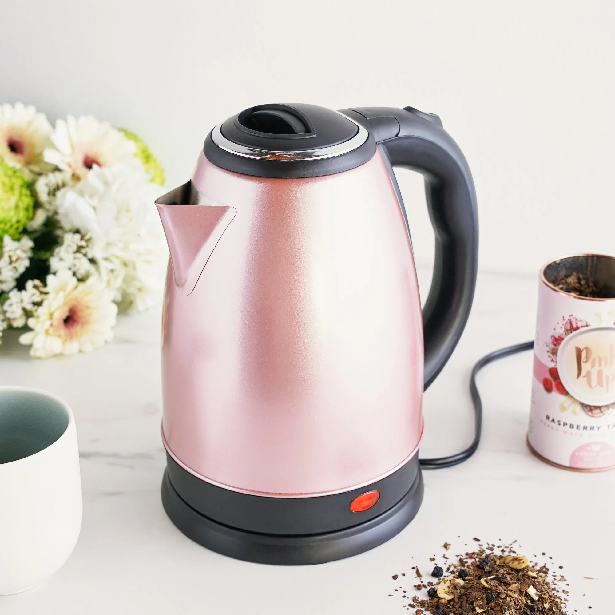 Parker rose gold electric tea kettle by pinky up