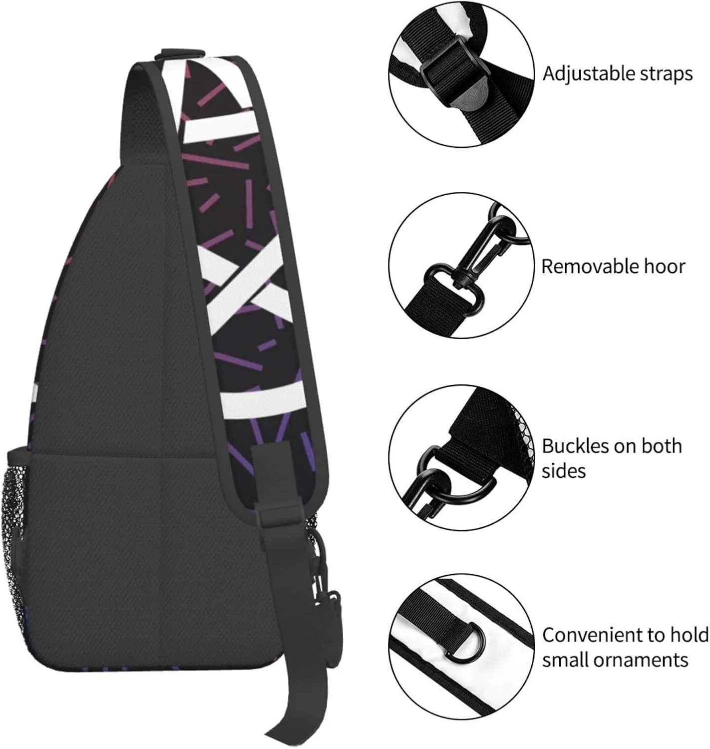 Pentagram Crossbody For Men Women Sling Chest Bag Shoulder Bag Lightweight One Strap Backpack Multipurpose Travel Hiking Daypack