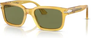 Persol PO3272S Rectangle Sunglasses for Men for Women   BUNDLE With Designer iWear Complimentary Eyewear Kit
