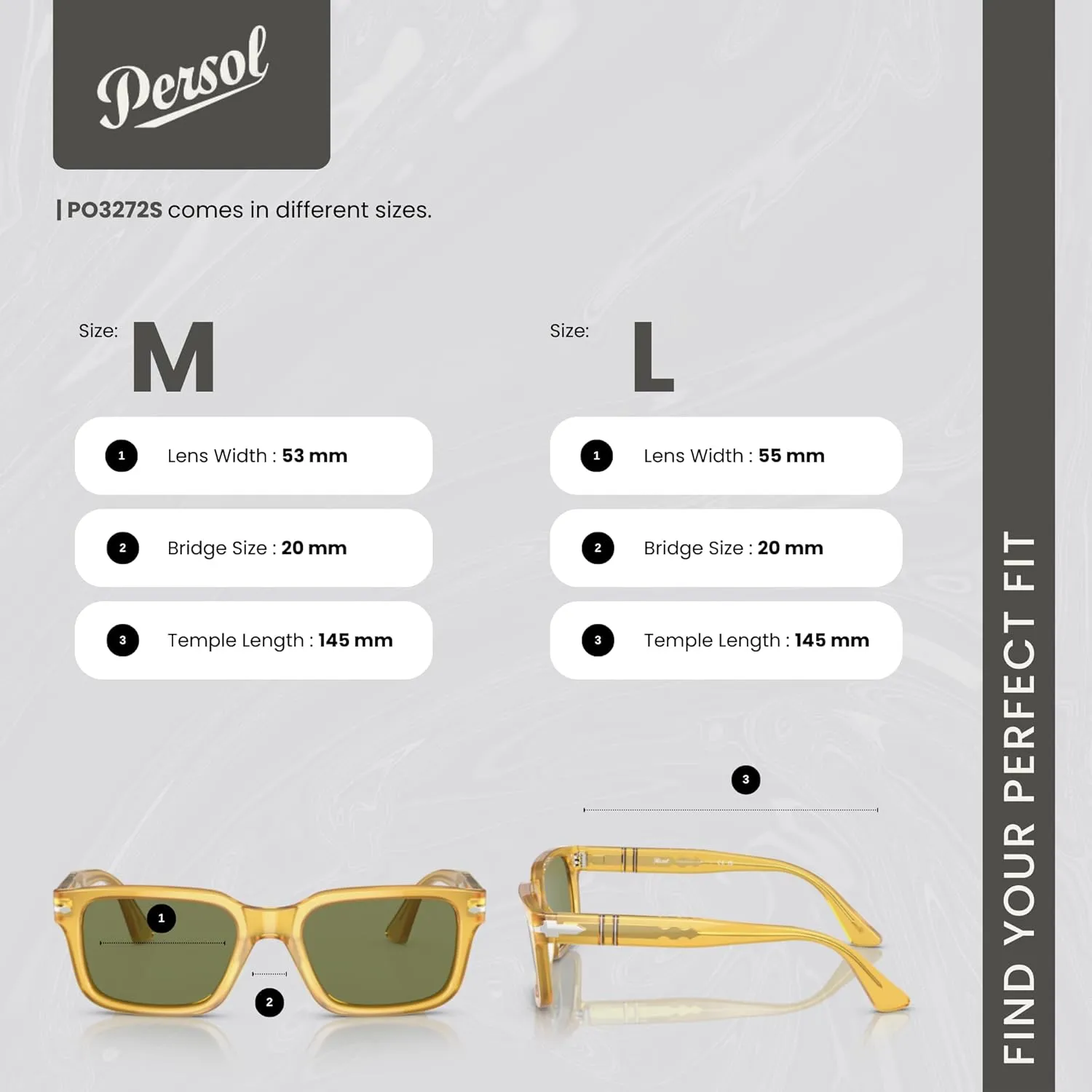 Persol PO3272S Rectangle Sunglasses for Men for Women   BUNDLE With Designer iWear Complimentary Eyewear Kit