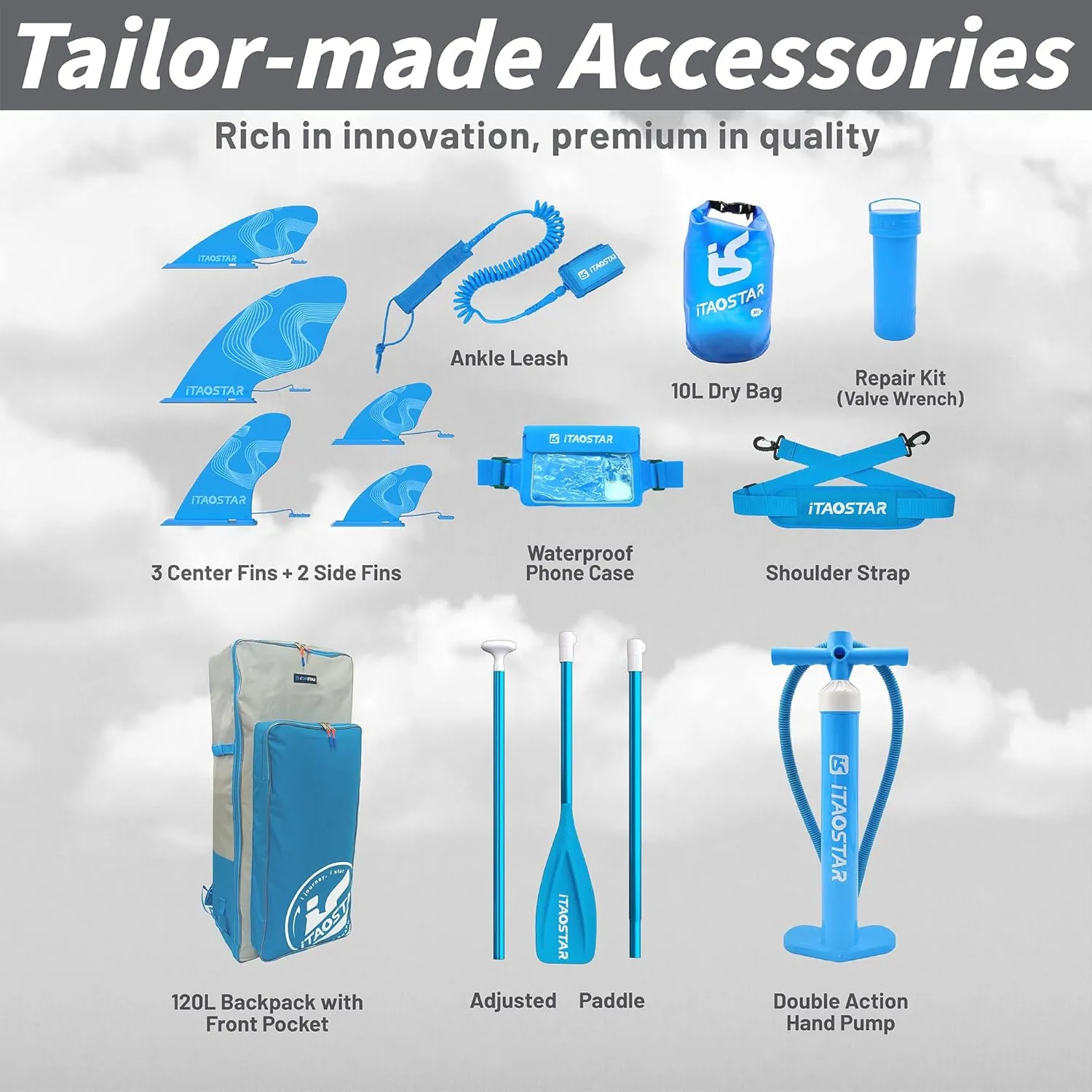 Pets 8'×29" / 11'×35" / 11'6"×34" Inflatable Paddle Board, One-Stop Premium SUP Accessories, Extra Wide Paddle Board for More Balance, Tailored Fins for More Fun