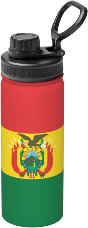 PHAYAH Flag Of Bolivia Camping Hiking Hydration Flask Stainless Steel, Double Walled & Vacuum Insulated Water Bottle