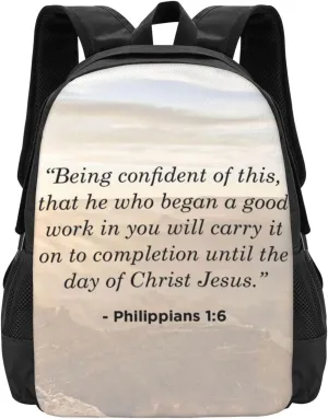 Phillippians 1 6 Lightweight Packable Backpack Travel Casual Hiking Daypack Foldable Backpack For Men Women