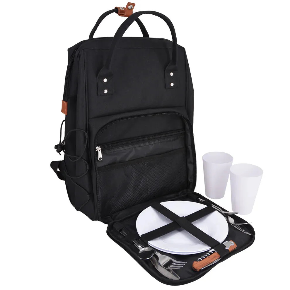 Picnic Backpack Escapade Black 2 Person