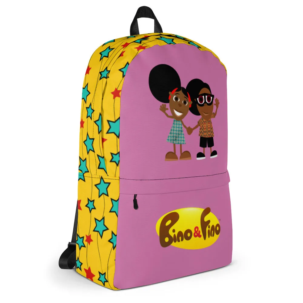 Pink Mix Bino and Fino Backpack