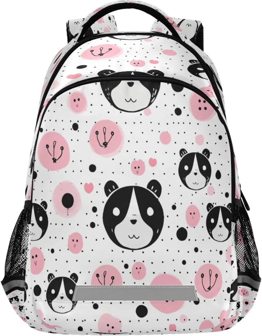 Pink Panda Bears Design Waterproof Backpack - Casual Outdoor Sports Daypack with Ergonomic Shoulder Straps#241
