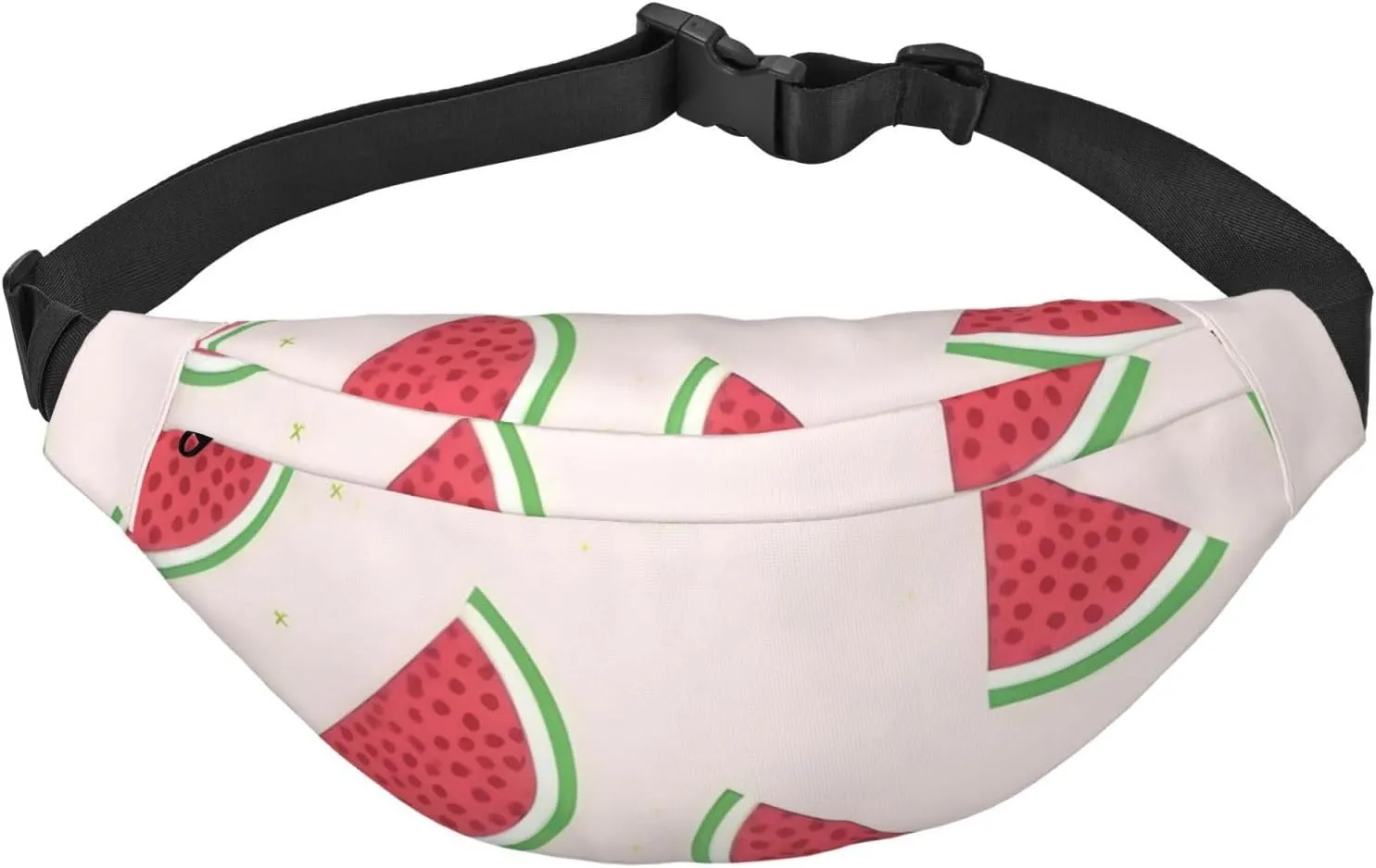 Pink Watermelon Men'S And Women'S Waist Pack, Crossbody Bag With Adjustable Belt For Running, Traveling, Sports, Hiking