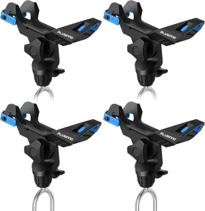 PLUSINNO 1/2/4 Pack Fishing Rod Holder for Ground, Upgraded Rod Holders for Bank Fishing, 360 Degree Adjustable Fishing Rod Holder Equipment, Fishing Gear, Fishing Gifts for Men.