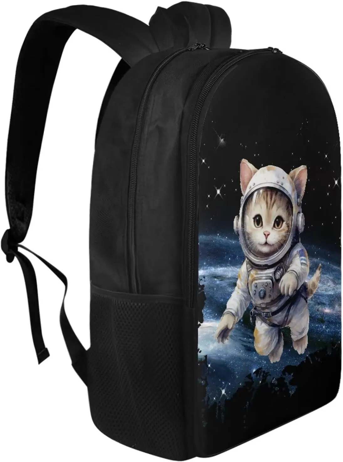 Poceacles Aviator Cat Print Kids Backpack Girls School Backpack for Teens Backpack 17 inch Boy Backpack, Cool Design Casual Daypack School Bookbags for Man/Kid/Woman