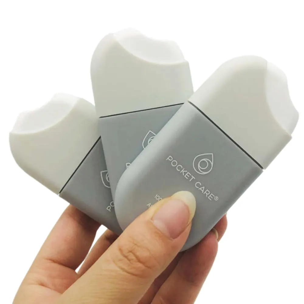 POCKET CARE | 3 Pack Unscented Hand Moisturizing cleanser Spray .50 Fl OZ each bottle - natural moisturizing | Organic | Travel Size - Travel Accessories