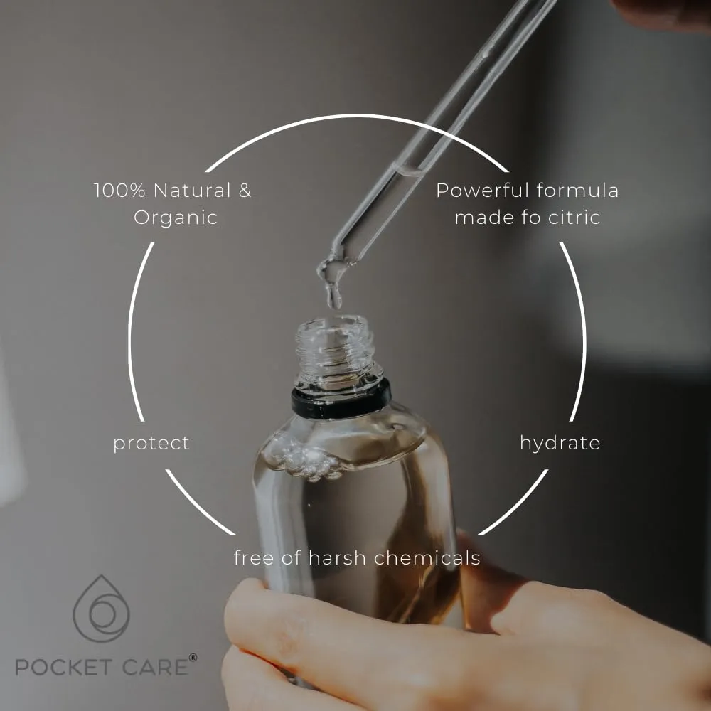 POCKET CARE | 3 Pack Unscented Hand Moisturizing cleanser Spray .50 Fl OZ each bottle - natural moisturizing | Organic | Travel Size - Travel Accessories