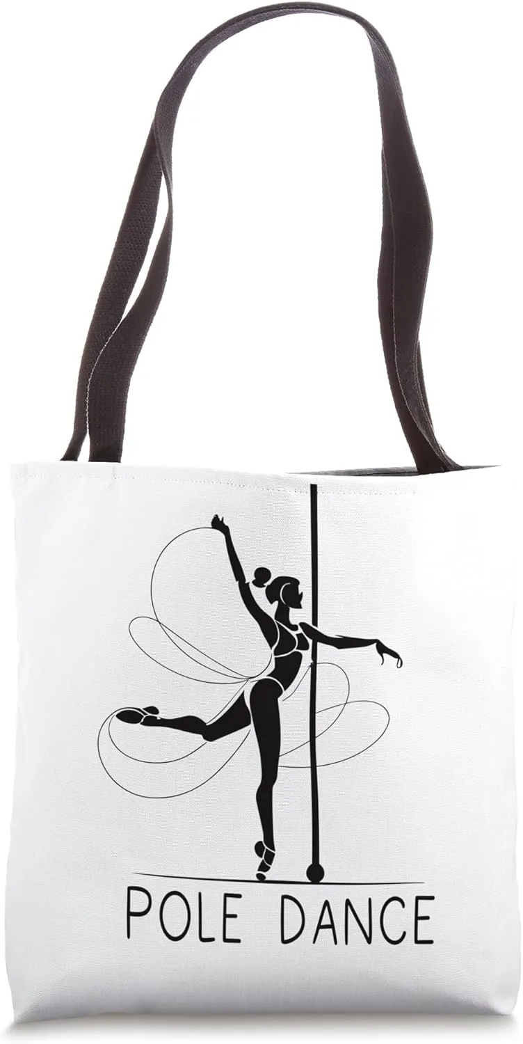 Pole Dance Graphic Design for Pole Dancer Tote Bag