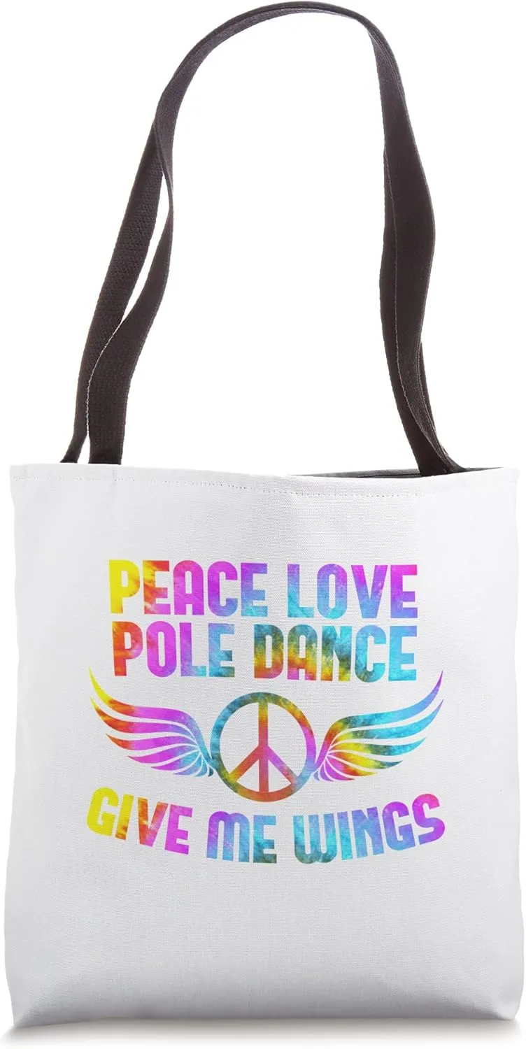 Pole Dance Peace Love Pole Dancing Pole Dance Class Tote Bag