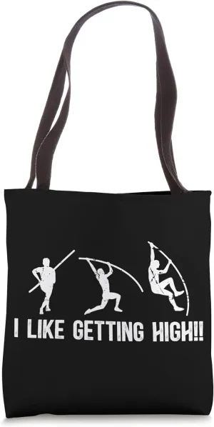 Pole Vault Funny Pole Vaulting Pole Vaulter Pole Jumping Tote Bag