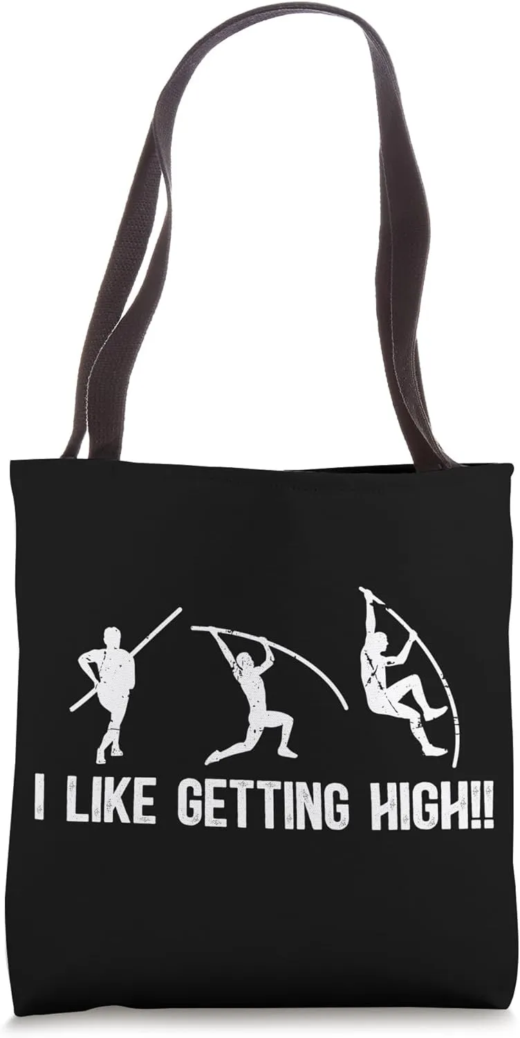 Pole Vault Funny Pole Vaulting Pole Vaulter Pole Jumping Tote Bag