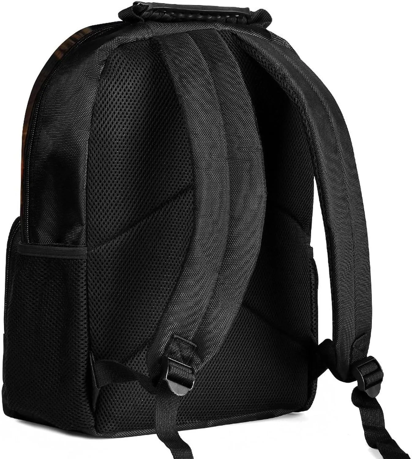 Polyester Daypack Backpack for Climbing Outdoors Running - Big Capacity Multipurpose Anti-Theft Bookbag, Cool Lion Fire Surreal Style Art Travel Hiking & Camping Rucksack