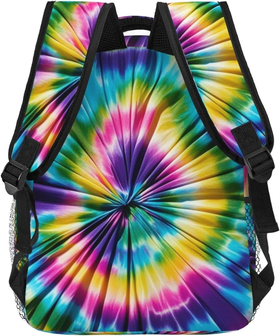 Polyester Daypack Backpack for Trekking Picnic Walking Cycling - Large Capacity Anti-Theft Multipurpose Shoulder Bag, Tie Dye Art Casual Daypack