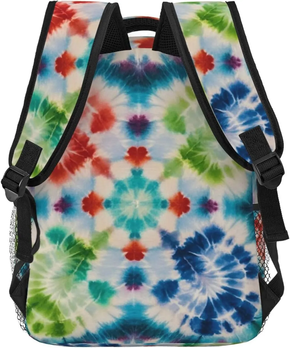 Polyester Daypack Bookbag for Gym Business Bicycle - Large Capacity Multipurpose Anti-Theft Carry On Bag, Tie Dye Art Travel Hiking Daypack