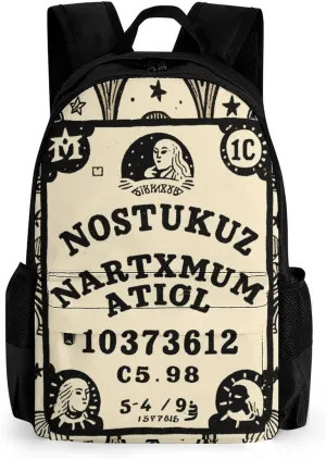 Polyester Daypack for Hiking Work Running - Big Capacity Anti-Theft Multipurpose Shoulder Bag, Magic Spirit Board Witch Art Travel and Sport Backpack Rucksack