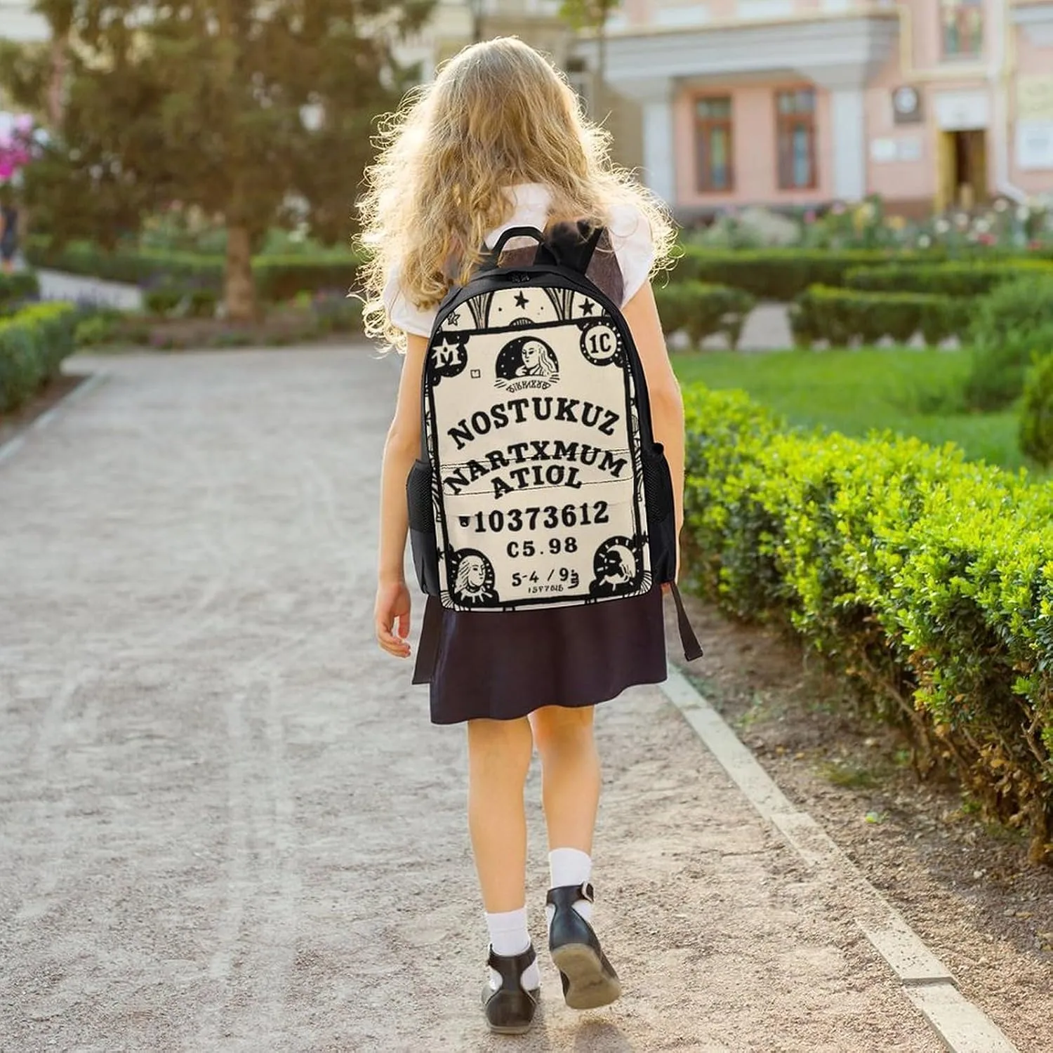 Polyester Daypack for Hiking Work Running - Big Capacity Anti-Theft Multipurpose Shoulder Bag, Magic Spirit Board Witch Art Travel and Sport Backpack Rucksack