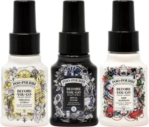 Poo-Pourri Before You Go Toilet Spray, Original Citrus, Royal Flush, Ship Happens, 1.4 oz Bottles