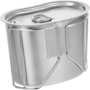 POPETPOP Camping Cookware Set Portable Pot Lunch Box Outdoor Kettle Easy-clean Stainless Steel