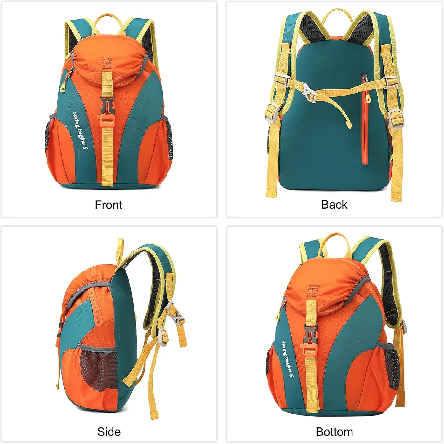 PORRASSO Hiking Backpack 5L Daypack Rucksack Lightweight Waterproof Women Men Backpack for Camping Daily Use Black