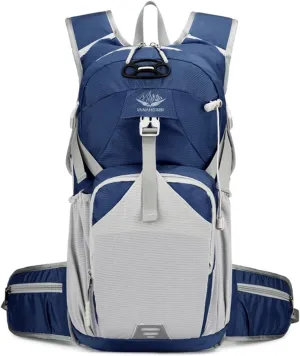 PORRASSO Hiking Backpack Waterproof Daypack 18L Rucksack Lightweight Backpack for Women Men Trekking Cycling Climbing Outdoor Sports Blue B