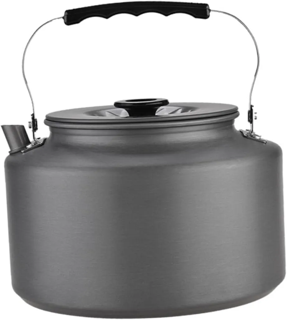 Portable Outdoor Kettle Compact Tea and Coffee Pot for Camping Picnic and Hiking Lightweight Heat Insulated to Use Easy to Clean and Store